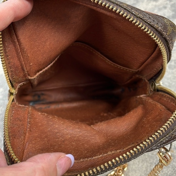 Louis Vuitton Monogram Mini Amazon Bag Crossbody Detachable Chain Strap Two Zip - Picture 15 of 17